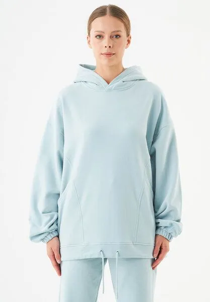 ORGANICATION ORGANICATION ESSENTIALS-HANDE- Soft Touch Oversize Hoodie aus Bio-Baumwolle, Mint blue, – Produktbild 1 von 4