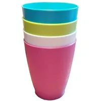 Biodora Biodora Bio-Trinkbecher (0,25 l) – Einzeln oder im 4er-Set – Biokunststoff auf Stärkebasis – Stapelbar, 4er-set, – Produktbild 1 von 1