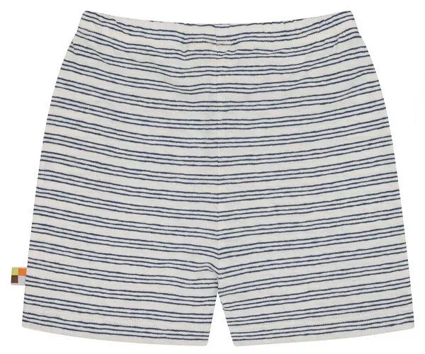 loud + proud loud + proud Babys & Kinder Short Streifen mit Leinen, GOTS-zertifiziert, Ultramarine(blau), – Produktbild 2 von 3
