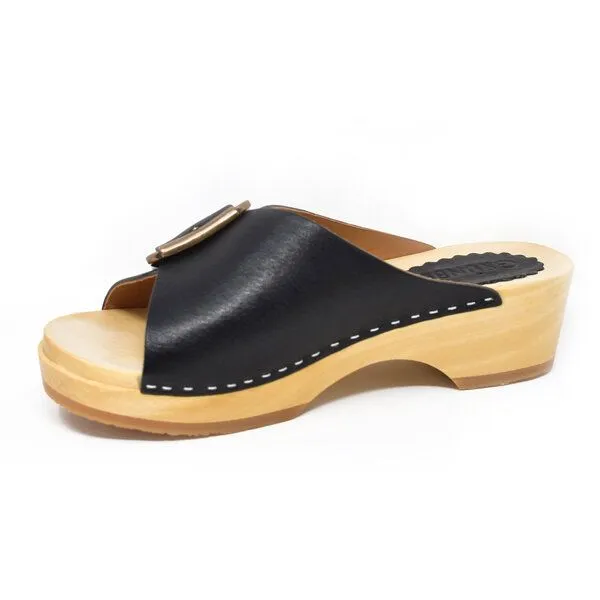 Grünbein Shoes Grünbein Shoes Holzclog-Pantolette Banu, Schwarz, – Produktbild 3 von 3