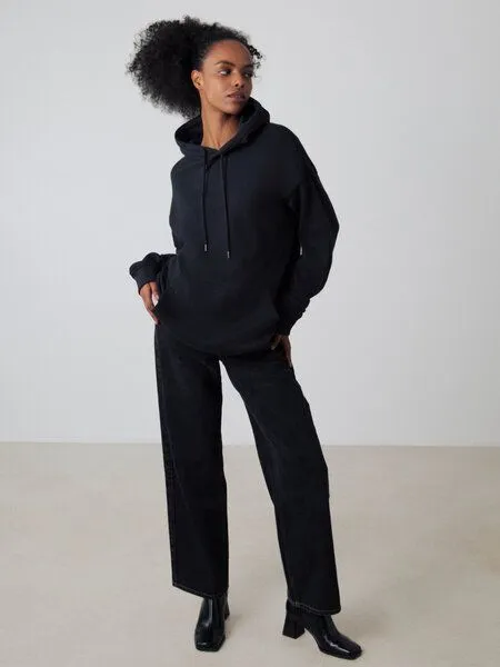Honest Basics Honest Basics Schwerer Hoodie, Schwarz, – Produktbild 4 von 4