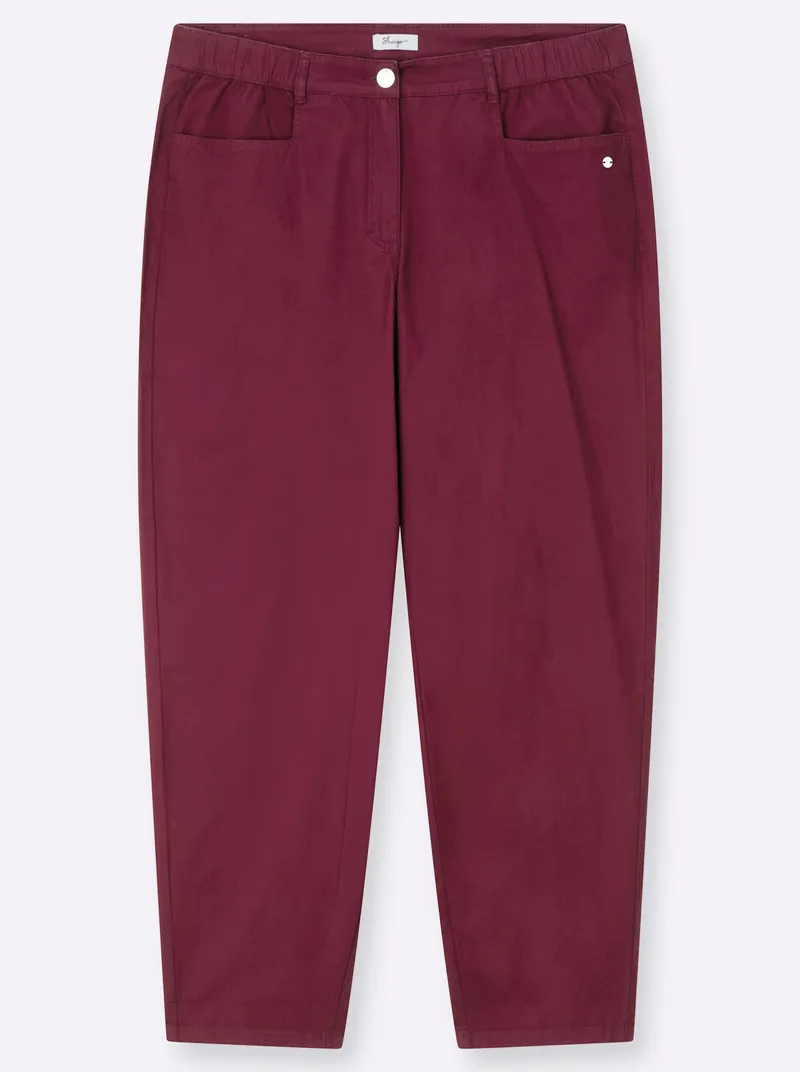 sheego Chinohose, Bordeaux, – Produktbild 1 von 2