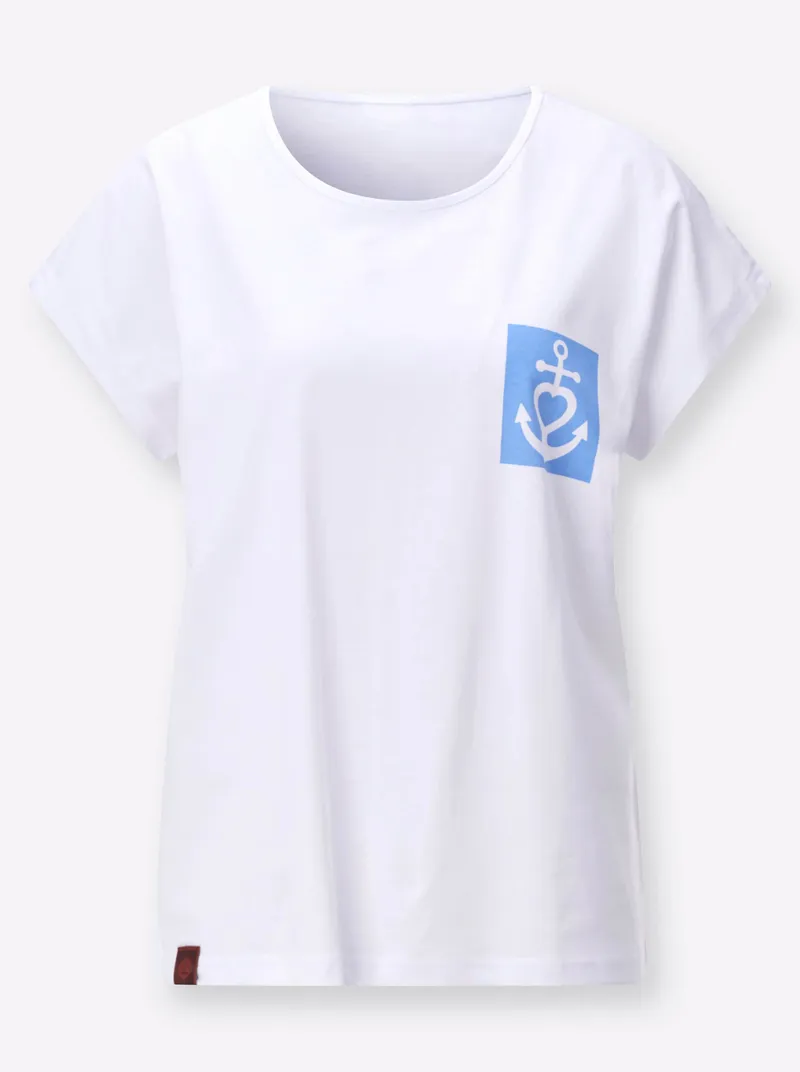 Witt Rundhalsshirt weiß, Weiß, – Produktbild 1 von 2