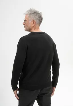 MELA MELA Herren vegan Strickpullover Charun Schwarz – Produktbild 1 von 1