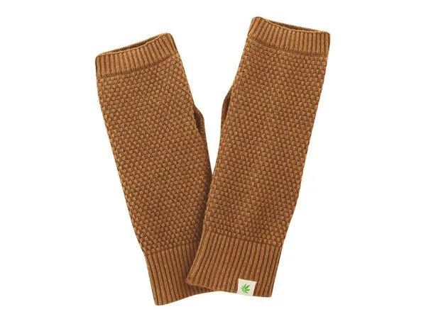 HempAge HempAge Wärmende Stulpen Hanf/Biobaumwolle, Almond (braun), – Produktbild 2 von 4