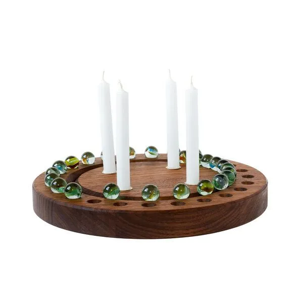 klotzaufklotz klotzaufklotz Adventskalender und Adventskranz mit Baumkerzen, Transparent, – Produktbild 2 von 8