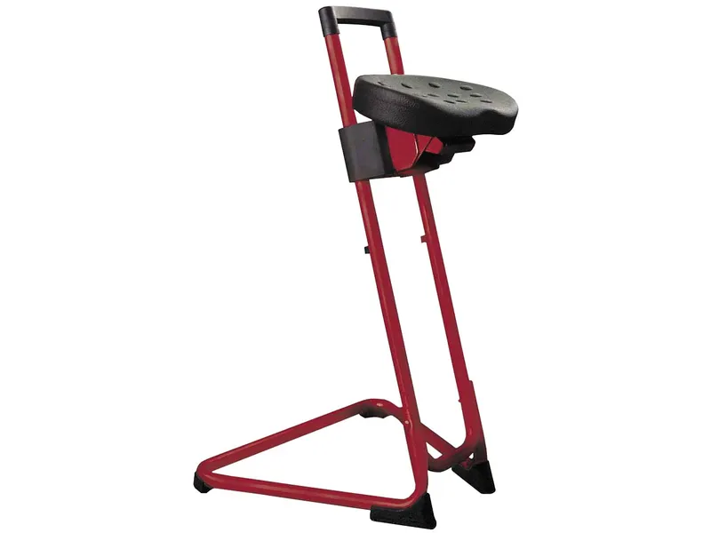 Stehhilfe mit ergonomischer Sitzfläche, Rot, – Produktbild 1 von 1