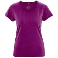 HempAge HempAge Damen T-Shirt mit Rollsaum Hanf/Bio-Baumwolle, Berry, – Produktbild 1 von 1