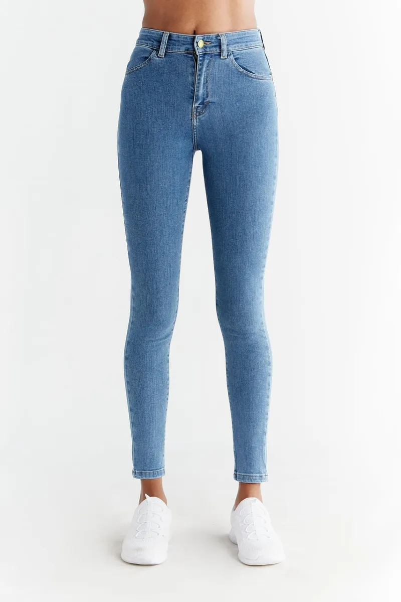 Evermind Evermind Damen vegan Jeans Skinny Fit Saphirblau, Blau, – Produktbild 2 von 2