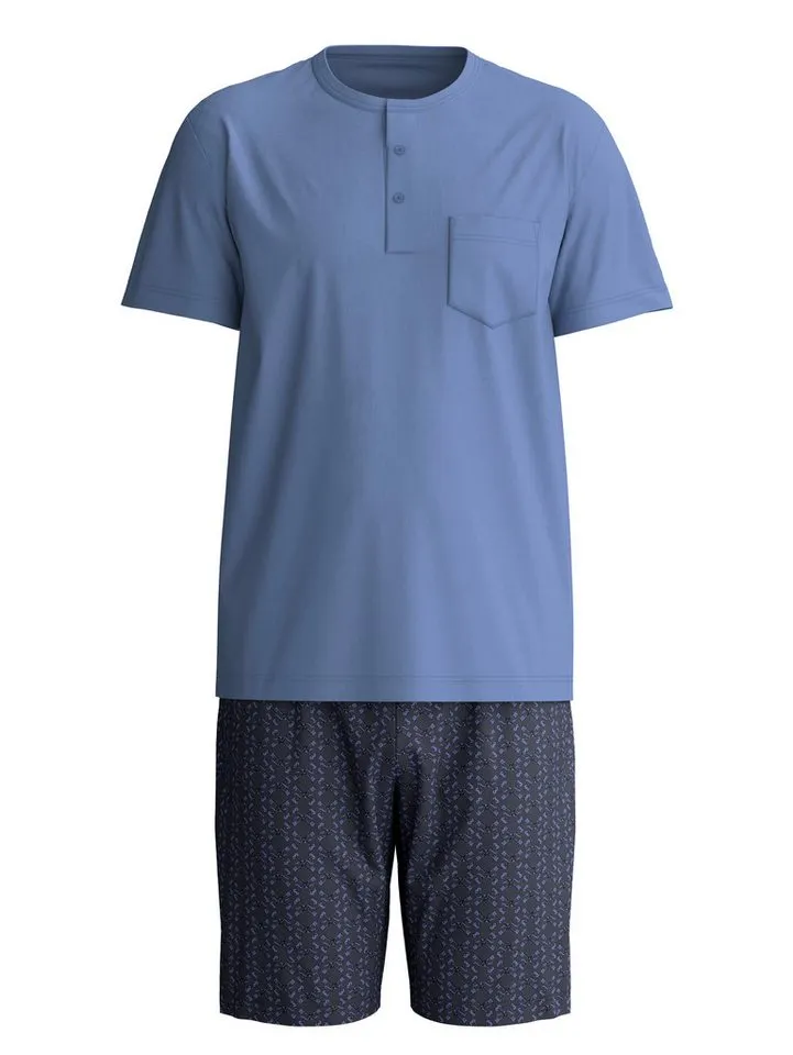 CALIDA CALIDA Shorty Relax Imprint 1 (2 tlg) Relaxter Schnitt, Blau, – Produktbild 2 von 4