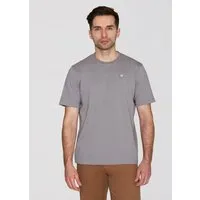KnowledgeCotton Apparel KnowledgeCotton Apparel T-Shirt LOKE Badge aus Bio-Baumwolle - ROC/GOTS/Vegan, Grau (sharkskin), – Produktbild 1 von 1