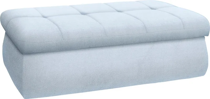 DOMO collection Hocker NMORIC, mit Stauraumfach, auch in Cord, Blau, – Produktbild 2 von 5