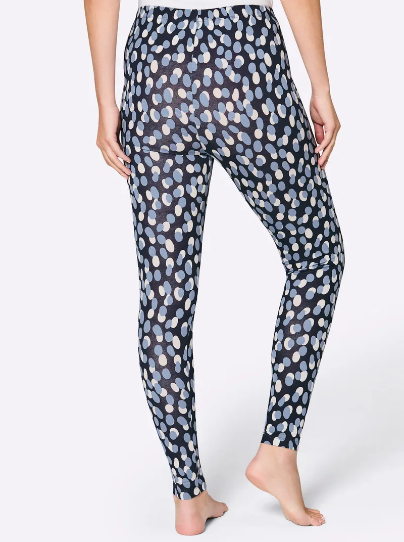 feel good Leggings marine-bleu-bedruckt, Marine-bleu-bedruckt, – Produktbild 1 von 2