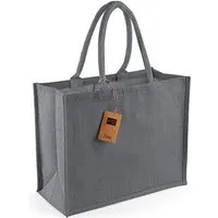 Westford Mill Westford Mill Jute Classic Shopper Tragetasche Schultertasche, Grau, – Produktbild 1 von 1