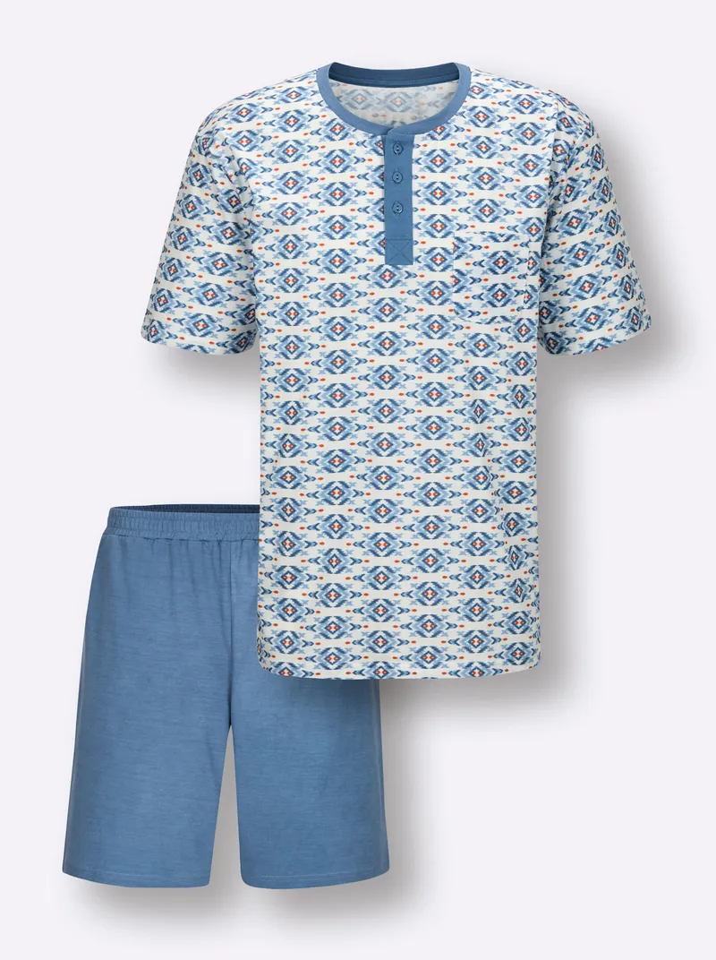 wäschepur men Shorty mittelblau-champagner, Mittelblau-champagner, – Produktbild 2 von 2