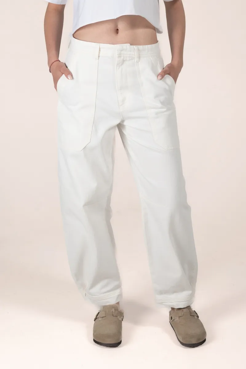 Kuyichi Kuyichi Damen vegan Jeans Jane Barrel Weiß, Weiß, – Produktbild 2 von 2