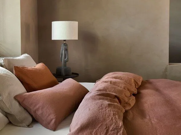 Yumeko Kissenbezug "Yumeko" aus Gewaschenes Leinen, Clay rose, – Produktbild 1 von 3