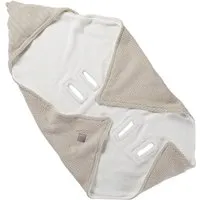 HANS NATUR Einschlagdecke Babyschale Bio-Baumwolle light beige melange Maße 75 x 75 cm – Produktbild 1 von 1