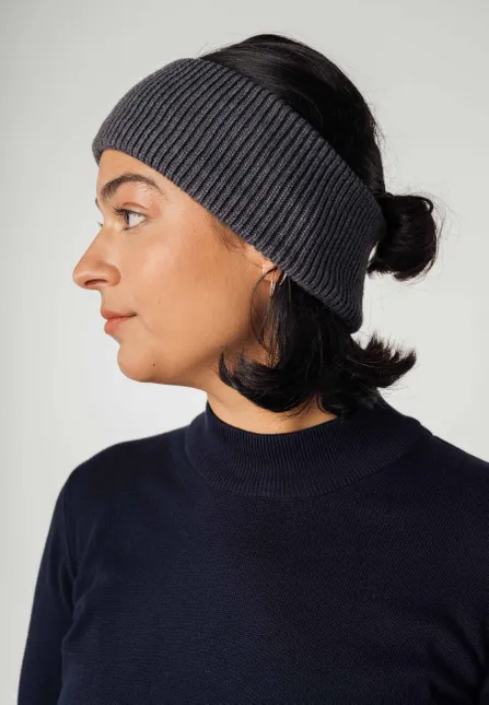 MELA Stirnband Modell: Kiron GOTS, Anthrazit melange, – Produktbild 1 von 1