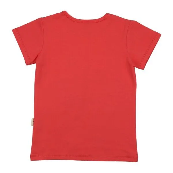 Walkiddy Walkiddy T-Shirt Rot Pferde-Frontprint Bio-Baumwolle GOTS – Produktbild 3 von 3