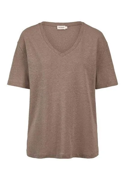 hessnatur hessnatur T-Shirt Oversize aus Leinen und Bio-Baumwolle, Mocca, – Produktbild 3 von 4
