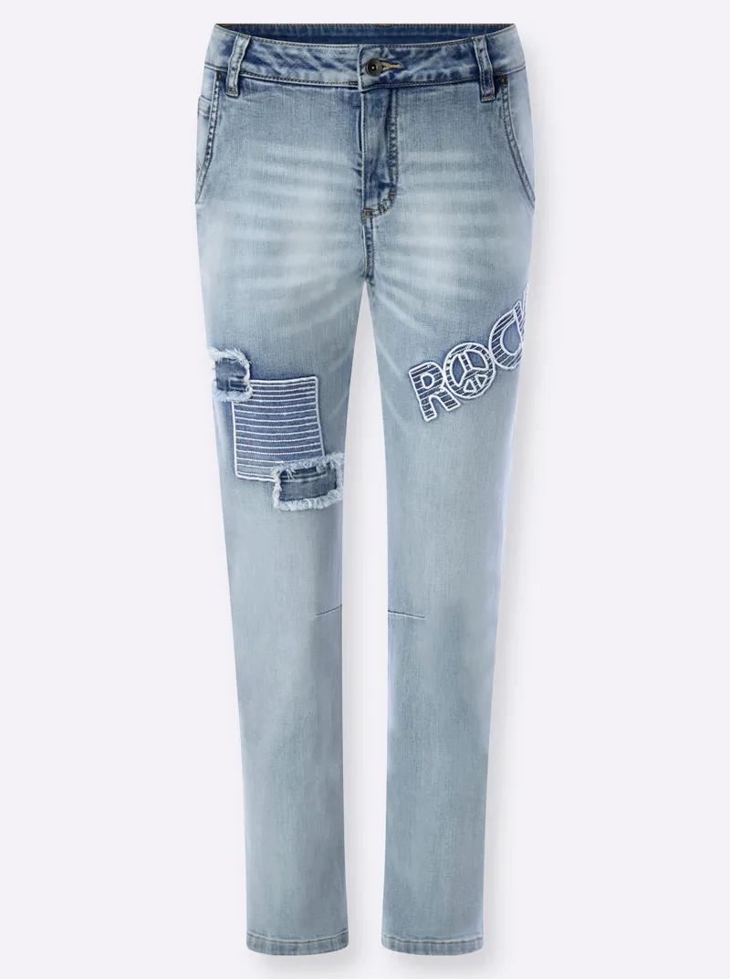 heine Boyfriend-Jeans, Blue-bleached, – Produktbild 1 von 2