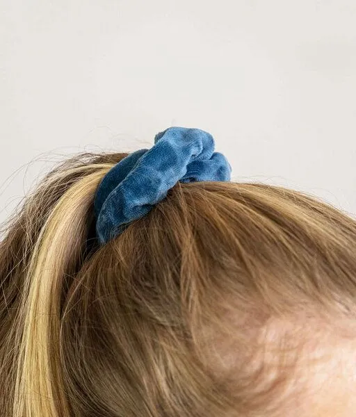 obumi Obumi Scrunchie Samt - Bio Baumwolle, Marine blue, – Produktbild 2 von 3