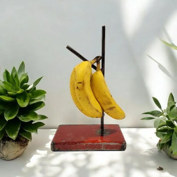 Moogoo Creative Africa Moogoo Creative Africa Bananenhalter / Ständer | Upcycling von alten Ölfässern, Gelb, – Produktbild 1 von 3