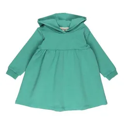 Walkiddy Kinder Kapuzenkleid GOTS zertifiziert – Grün, Langarm, weich & bequem | von Walkiddy – Produktbild 1 von 1