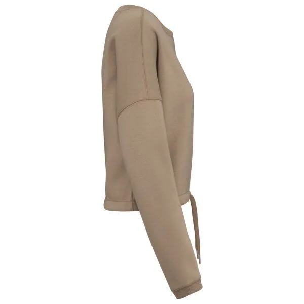 Greenspired Greenspired Umweltfreundliches cropped Oversize Damen Sweatshirt mit Rundhalsausschnitt 280g/m² XS- XL, Sand, – Produktbild 3 von 3