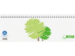BRUNNEN Glocken Tischkalender "Querterminbuch" 2027 aus Recyclingpapier (1 Woche - 2 Seiten) – Produktbild 1 von 1
