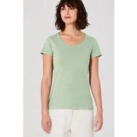 HempAge HempAge Damen T-Shirt mit Rollsaum Hanf/Bio-Baumwolle, Menta(grün), – Produktbild 1 von 1