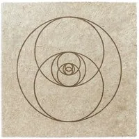 Veskor Cassiopeia Veskor Cassiopeia VESICA PISCIS Heilige Geometrie Linoldruck | 22 × 22 cm | Kupfer auf Rosenholz – Produktbild 1 von 1