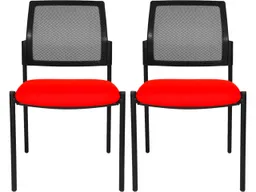 Topstar Topstar Besprechungsstuhl "BtoB 10" Netzrücken, 2 Stk. rot – Produktbild 1 von 1