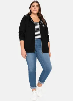 sheego sheego Shirtjacke Kapuzensweatjacke Langarm – Produktbild 1 von 1