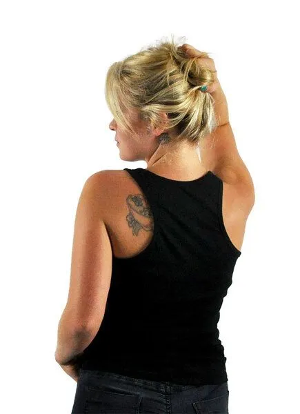 Human Family Körperbetontes Tanktop von Human Family "Attention Basic", Schwarz, – Produktbild 5 von 6