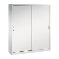 C+P C+P Schiebetürenschrank aus Stahl 160 cm breit lichtgrau T 40 H 195 – Produktbild 3 von 3