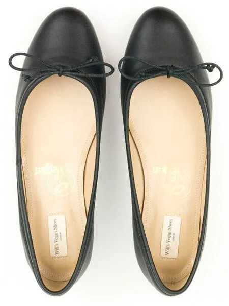 Will's Vegan Shop Will's Vegan Shop Flache Ballerinas Damen 01-05-24, Schwarz, – Produktbild 1 von 2