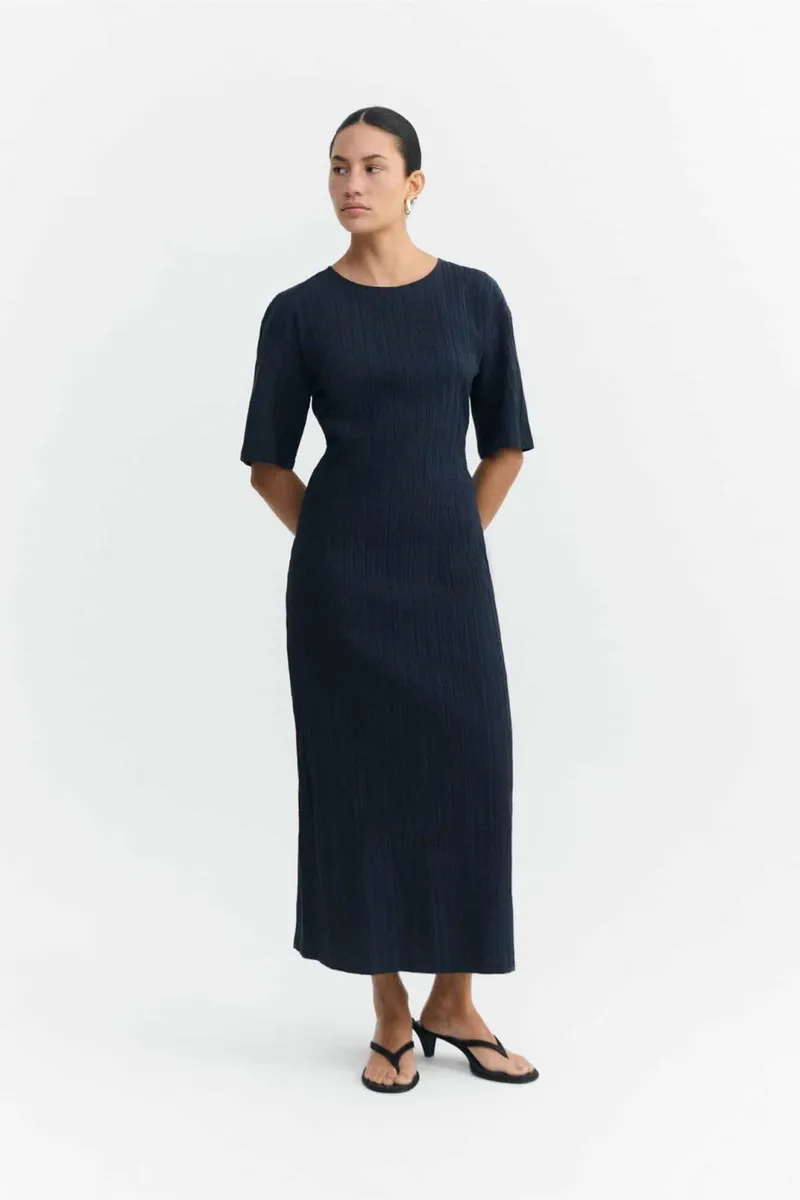 thinking mu Thinking MU Damen vegan Kleid Kina Blau, Extra dunkelblau, – Produktbild 2 von 2