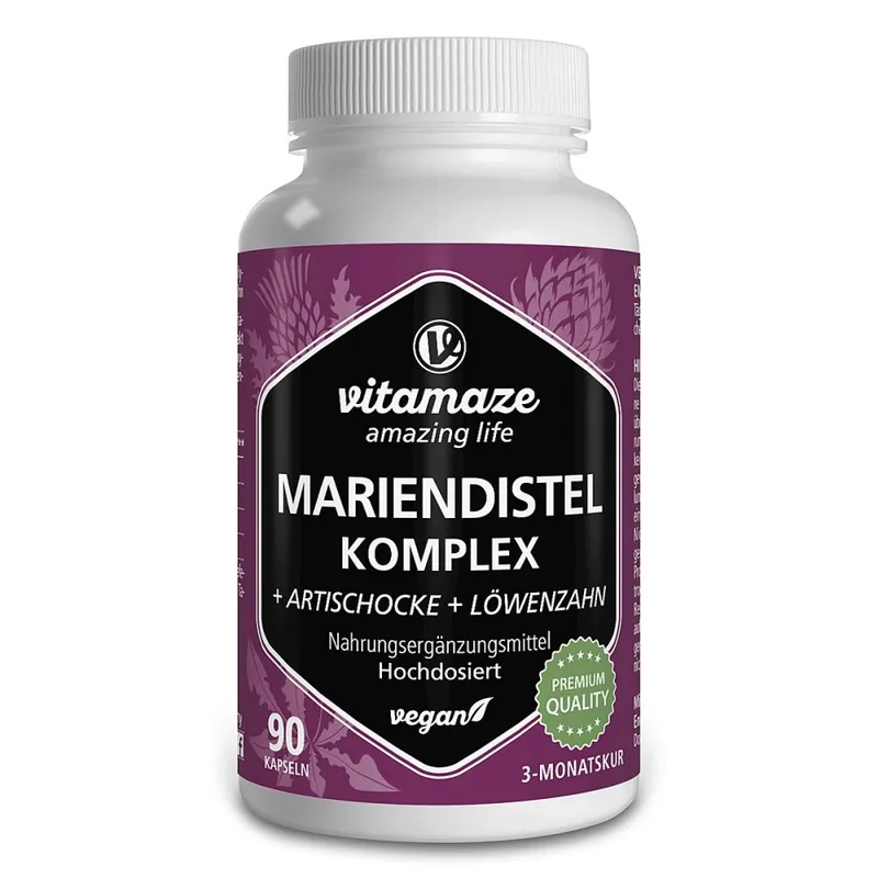 vitamaze Mariendistel Komplex Artischocke+Löwenzahn veg.Kps – Produktbild 1 von 1