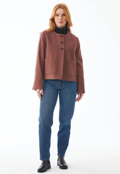 ORGANICATION ORGANICATION Jacke aus Bio-Baumwolle, Cocoa brown, – Produktbild 2 von 4