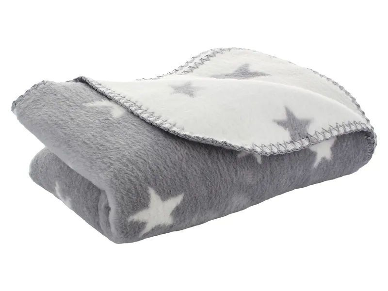 Richter Textilien Richter Textilien Babydecke Bio-Baumwolle New Stars titan Maße 75 x 100 cm, Mehrfarbig, – Produktbild 1 von 2