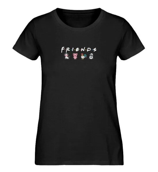 Team Vegan Team Vegan Friends - Damen Organic Shirt, Weiss, – Produktbild 3 von 3