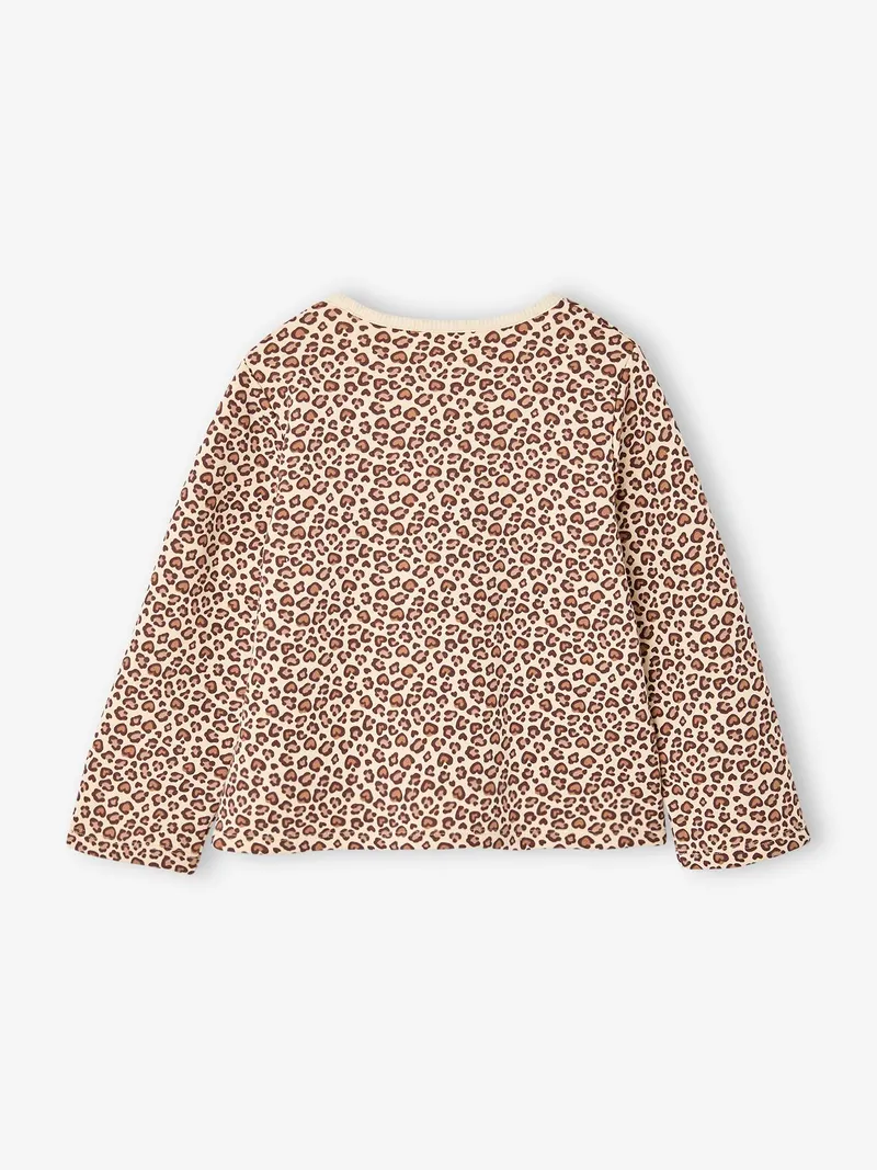 Vertbaudet Thermoshirt Mädchen leo, Beige leo, – Produktbild 4 von 4