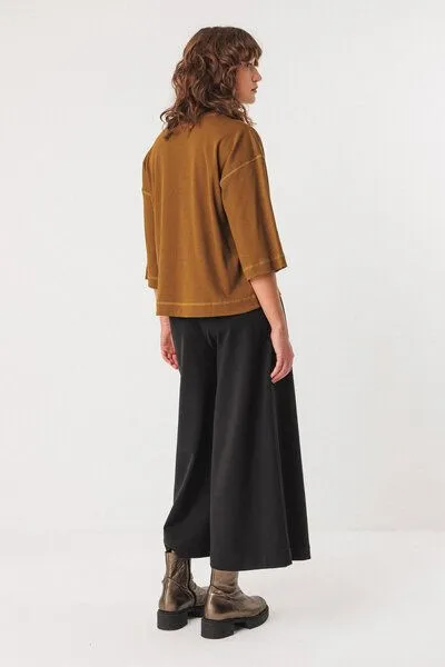 SKFK SKFK "Hendaia" T-Shirt aus Bio-Baumwolle, Olive green (braun), – Produktbild 4 von 4