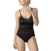 mey Mey Damen Spaghetti Top mit Spitze "Luise" aus Tencel, Schwarz, – Produktbild 1 von 1