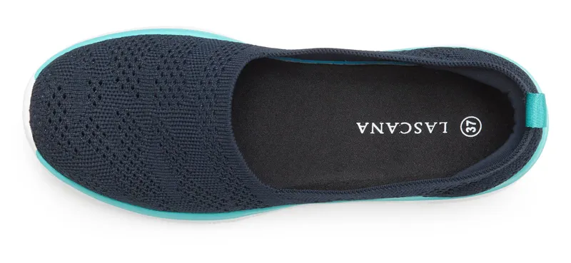 Lascana Slipper, Navy/türkis, – Produktbild 2 von 3