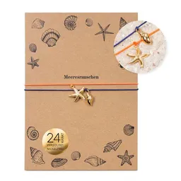 Bow & Hummingbird Bow & Hummingbird Armband auf Karte - Seestern und Muschel - Meeresrauschen – Produktbild 1 von 1