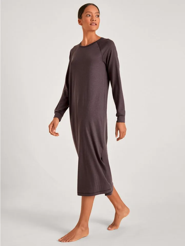 CALIDA CALIDA Nachthemd DEEPSLEEPWEAR Warming Damen (1-tlg) 120cm Länge, weich, feuchtigkeitsregulierend, wärmend, Lila, – Produktbild 2 von 5
