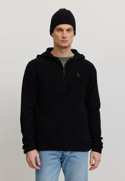recolution Herren Fleece Hoodie aus Bio-Baumwolle - CAIMITO - recolution, Black (schwarz), – Produktbild 1 von 4